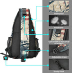 FyLybois Deer Sling Bag for Women Lightweight Crossbody Backpack Casual Daypack - Image 4