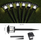 Greluna Solar Lights Outdoor, 6 Pack 6000K Waterproof Auto On/Off Solar Pathway - Image 6