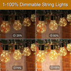 14ft Battery Operated 20 Hanging Bulb 100 LED String Lights, Vintage Commercial - Image 8