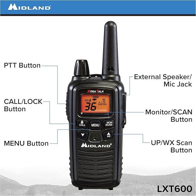 Midland LXT600VP3 FRS Two Way Radios - Image 2