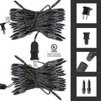 TW SHINE Purple Halloween Lights, 2 Pack 20FT 100 Count Incandescent Halloween - Image 3