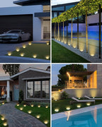 btfarm 24 Pack Solar Lights Outdoor, 8 LED Solar Ground Lights IP65 Waterproof - Image 5