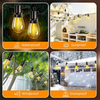 Outdoor Patio String Lights 200ft: S14 LED Shatterproof Bulbs 3 Modes Button - Image 5