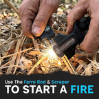 Paracord Bracelet Compass Hiking Survival Kit Emergency Whistle Fire Starter - Image 3