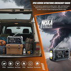 Hand Crank Emergency Radio, 10000mAh Weather Radio - Image 3