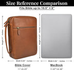 LEATHER VILLAGE Genuine Leather Bible Cover - Image 3