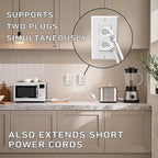 LUCKY TL Indoor Outdoor Extension Cord, 16/3 Gauge White Short Extension Cord - Image 5