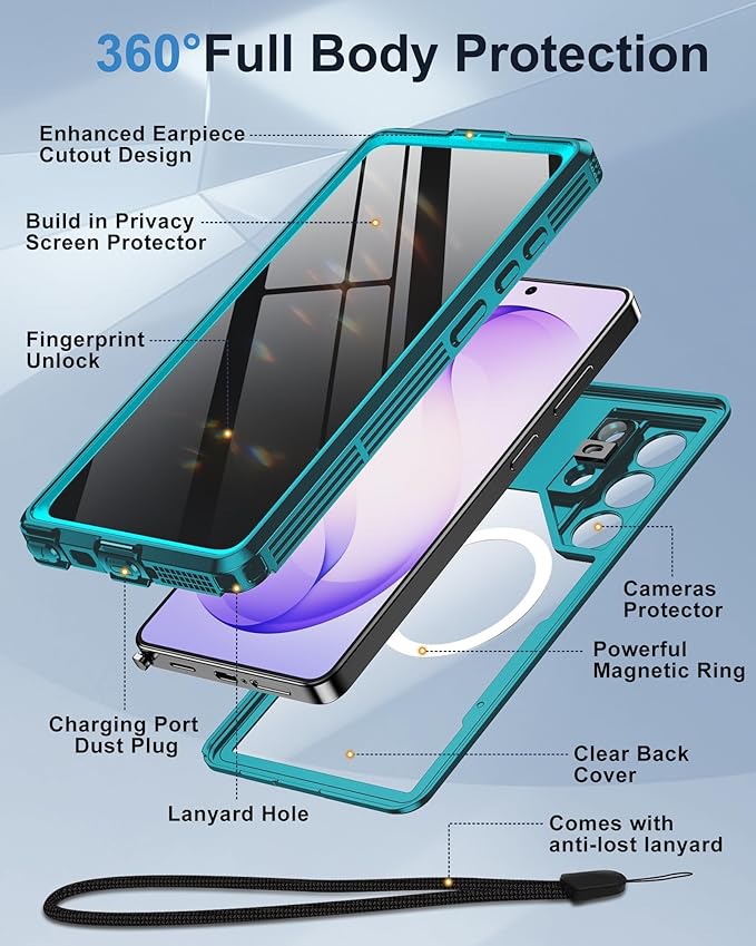 for Samsung Galaxy S26 Ultra Waterproof Case, Magnetic Heavy Duty Military - Image 7