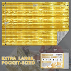 SecuCaptain Survival Emergency Thermal Blankets: Extra Large 84” x63” Space - Image 3