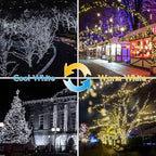 Warm White ⇋ Cool White 66Ft 200LED Christmas Fairy Lights Plug in - Image 2