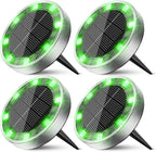 Peasur Mini Solar Ground Lights Outdoor, 4 Pack Flat Solar Powered Disc Lights by Peasur
