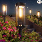 BITPOTT Bright Solar Pathway Lights Outdoor, 8 Pack Solar Powered Garden Lights by BITPOTT