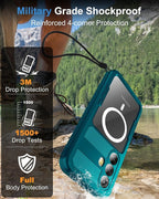 for Samsung Galaxy S25 Waterproof Case, Magnetic Heavy Duty Military Grade - Image 4