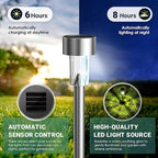 GIGALUMI Solar Lights Outdoor Waterproof, 20 Pack, Stainless Steel LED Solar - Image 5