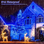 JMEXSUSS 2 Pack Blue Solar String Lights Outdoor Waterproof, Each 33ft 100 LED - Image 8