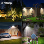 intelamp 4400mAh Solar Flood Lights, 2 Pack Outdoor Solar Security Light Dusk - Image 6