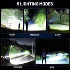 MIXILIN Rechargeable Flashlights High Lumens, 4 Pack 99, 000 Lumens Super - Image 5
