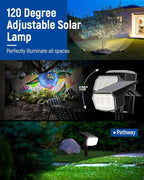 AUDERWIN Solar Spot Lights Outdoor 63 LED 3 Lighting, Waterproof IP65 Modes - Image 4