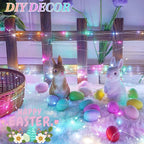 66Ft 200 LED Easter Pastel Fairy Lights Plug in, Pastel String Lights 8 Modes - Image 3