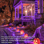 JMEXSUSS 150 LED Purple Christmas Lights Indoor, 8 Modes Connectable String - Image 7