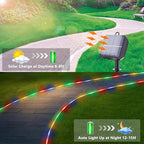 Solar Rope Lights, 2 Packs Total 66ft 200LED Solar String Lights, 8 Modes - Image 4