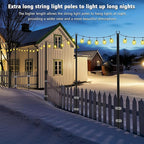 NUERPO 6 Pack String Light Poles, Metal Poles - Image 4