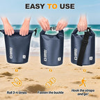 Waterproof Dry Bag, 5L/10L/20L/30L/40L Roll Top Lightweight Storage Backpack - Image 4