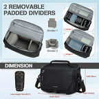 RAINSMORE Camera Bag, Small DSLR/SLR/Mirrorless Camera Sling Bag Waterproof - Image 2