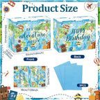 Travel World Map Birthday Gift Bag Double-Sided Let the Adventure Begin Gift - Image 4