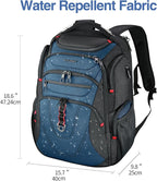 KROSER Friendly Travel Laptop Backpack 17.3 inch XXXL Gaming Backpack - Image 2