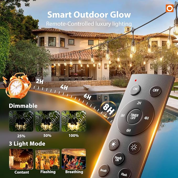 addlon 100FT Outdoor String Lights - Image 2