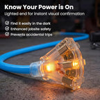 GEARit 100 Ft Extension Cords 12/3 Gauge Outdoor/Indoor Triple Outlet SJEOW 12 - Image 3