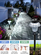 SOLPEX Solar Pathway Lights Garden Decor - Image 4