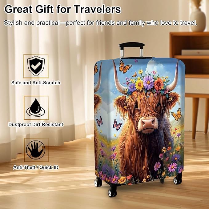 Luggage Cover Protector for 26-28 Inch Suitcases, TSA Approved Elastic Travel - Image 7