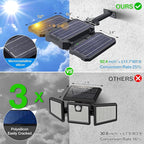 Solar Lights Outdoor, 7000 LM Super Bright Dual Motion Sensor Lights, Aluminum - Image 3