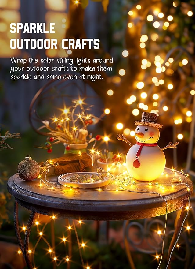 Minetom Solar String Lights, 4 Packs Total 132Ft 400 LED Solar Fairy Lights - Image 9