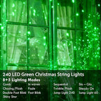 88FT 240LED Extra-Long Connectable String Lights Indoor Outdoor Clear Wire - Image 3