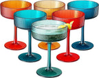 Khen Plastic Acrylic Ribbed Vintage Art Deco Martini, Champagne & Cocktail - Image 9