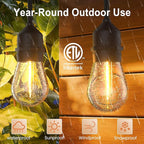 SUFEIMAS LED-Outdoor-String-Lights-Patio-Light-Outside 100FT Waterproof String - Image 6
