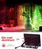 L LOHAS LED Red Flood Light Outdoor,    50W Plug in Flood - Image 3