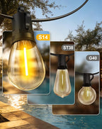 65ft-Solar-Powered-Lights-Outdoor-Waterproof-String - Image 7