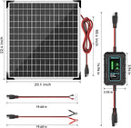 SUNAPEX 50W 12V Solar Battery Charger Maintainer, Waterproof Solar Panel - Image 6