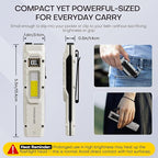 EDC Tactical Flashlight, Flat Flashlights Rechargeable, Dual-Switches LED Small - Image 8