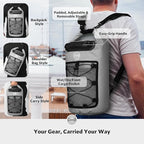 STOVER 5/10/25/30/40/55L Waterproof Dry Bag- Roll-Top Backpack w/Phone Case- - Image 3