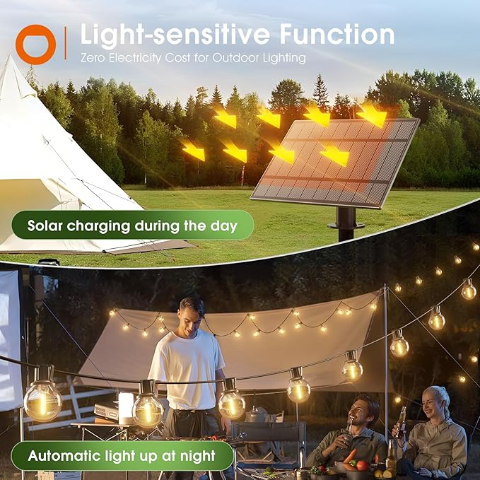 addlon 106FT Solar String Lights - Image 3