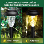 GIGALUMI 12 Pack Solar Light Outdoor Waterproof, Warm White Pathway Lights - Image 4