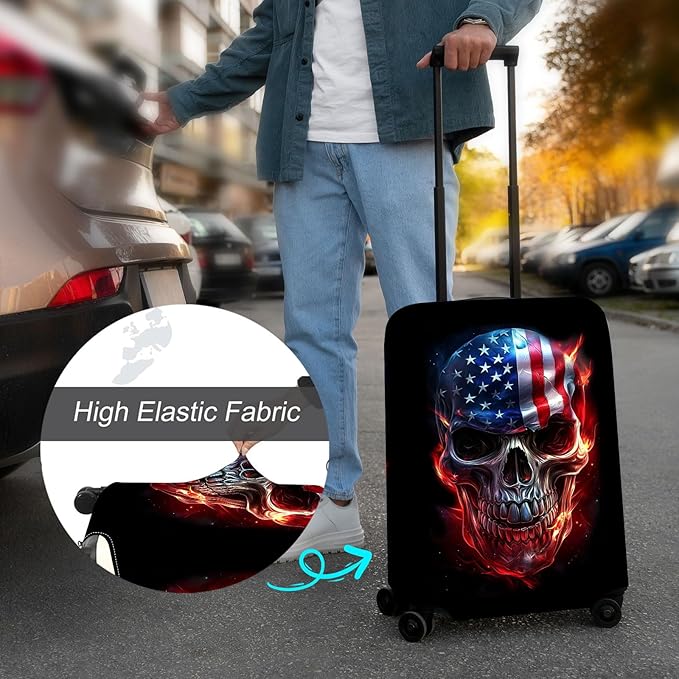Luggage Cover Protector for 22-24 Inch Suitcases, TSA Approved Elastic Travel - Image 4