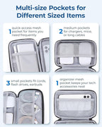 BAGSMART Electronics Organizer Travel Case, Cable Charger Cord Tech Organizer - Image 4