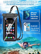 Famoby Up to 8.3" 5 Pack Multicolor Universal Waterproof Phone Pouch, Phone - Image 3