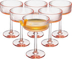 Khen Shatterproof Acrylic Ribbed Vintage Art Deco Martini, Champagne & Cocktail - Image 2